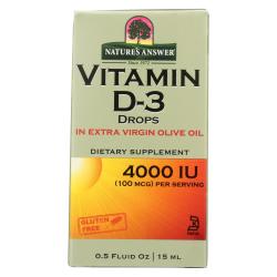 Nature's Answer - Vitamin D-3 Drops - 4000 Iu - 0.5 Fl Oz