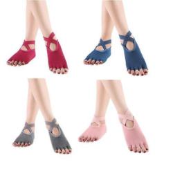 Women's Toe Socks With Grips, Non-slip Five Toe Socks For Yoga,pilates, Barre, Ballet, Fitness