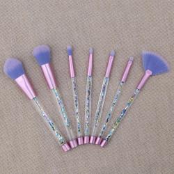 7pcs quicksand makeup brushes with bag (color)