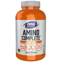 NOW Sports Nutrition, Amino CompleteÃ¢â€žÂ¢, Protein Blend With 21 Aminos and B-6, 360 Veg Capsules