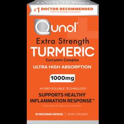 Qunol Turmeric Curcumin Capsules (30 Count) with Ultra High Absorption, 1000mg Joint Support Herbal Supplement