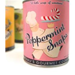 Flathaus Fine Foods 1112 6 oz. Can Snaps - Peppermint Cookies - Pack of 12